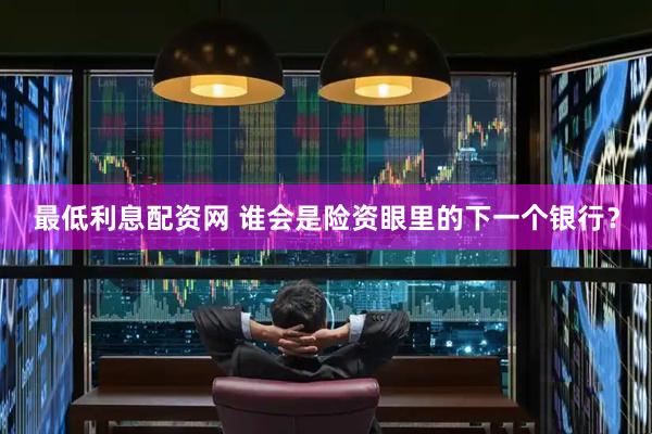 最低利息配资网 谁会是险资眼里的下一个银行？